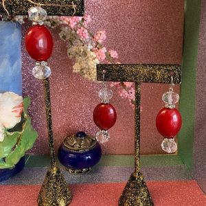 Acrylic, Crystal & Rhinestones with Pendant